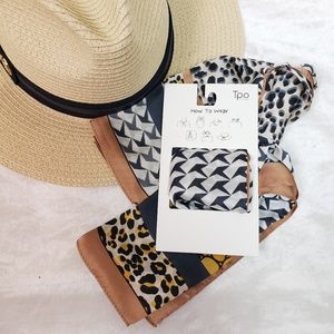 Leopard Abstract & Marigold Twilly Scarf NWT